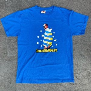 Vintage Kanye West School Spirit 2004 Blue Tee Medium College Dropout Era